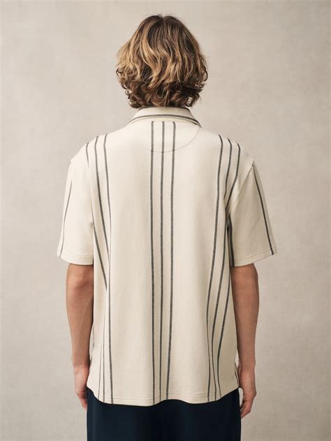 Buy White/Black Textured Stripe Jersey Shirt from Next India