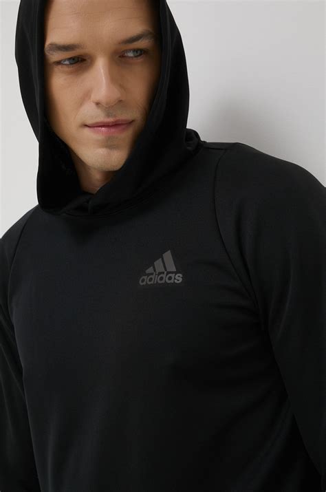 adidas Performance bluza do biegania Run Icon HE2472 męska kolor czarny ...