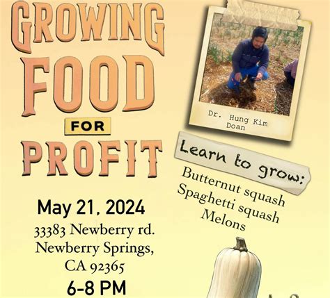 Grow food for Profit education Newberry Springs. class 6-8 pm Tuesday ...