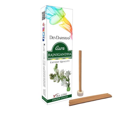Devdarshan Aura Rajnigandha Dry Dhoop Stick 10 Sticks (Pack of 24 Units ...