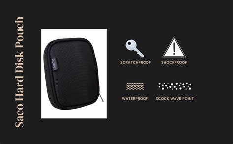 Saco Polyester;Nylon External Hard Disk Protector Pouch Cover for HP ...