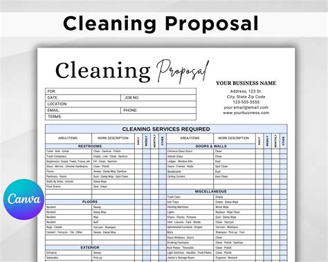 Editable Cleaning Proposal Templates. Cleaning Service Proposal ...