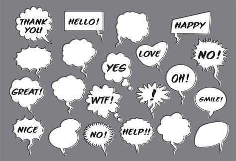 Set of comic speech balloons. Vector Illustration. 21685147 Vector Art ...
