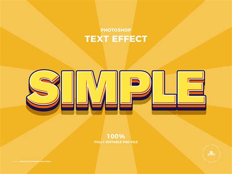 Free Simple 3D Photoshop Text Effect on Behance