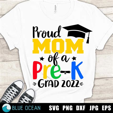 Proud mom of a pre k grad 2022 svg proud mom shirt svg pre k graduation ...
