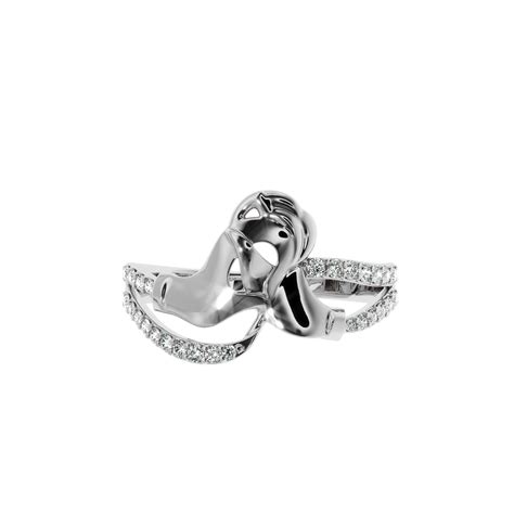 Solitairekart 14K Gold Couple Hands Lab Diamond Ring.