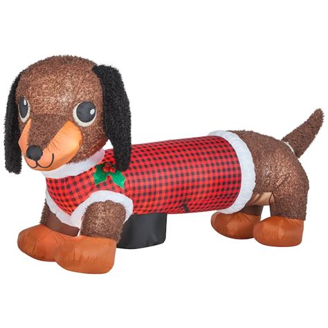 Holiday Living 3.83-ft Animatronic Lighted Dog Christmas Inflatable at ...