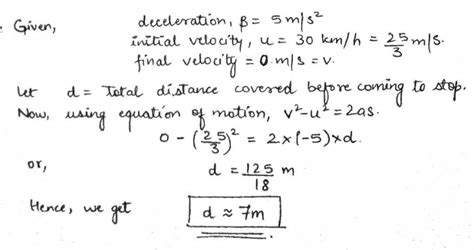The reaction time for an automobile driver is 0.6 s. If the automobile ...