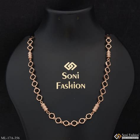 Gorgeous Design Antique Design Rose Gold Color Rudraksha Mala For Men ...