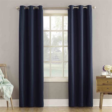 Talita Navy Room Darkening Grommet Curtain Panel, 84"