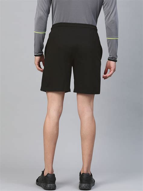 Alcis Men Black Solid Regular Fit Sports Shorts UMS20S013100-S