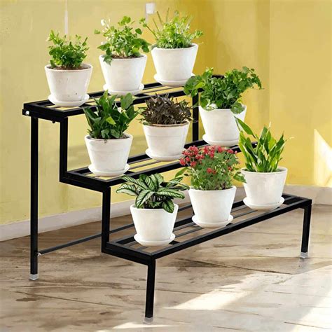 3-Tier Planter Stand Indoor/Outdoor Gardening Shelf Rack Balcony Plant ...