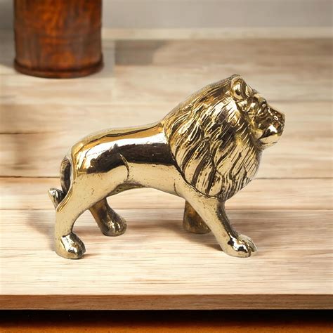 Buy Blissful Decor Vastu Brass Lion Statue Idol - MahaVastu Remedies ...