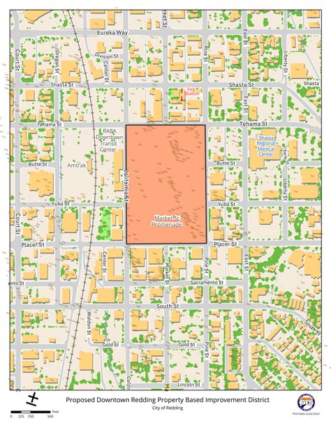 Downtown Redding California Map Redding Stock Vector Images Alamy