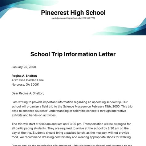 School Trip Email Essay at Layla Helms blog