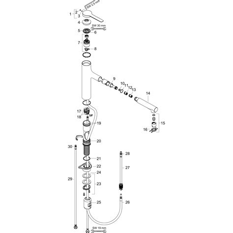 hansgrohe Kitchen mixers: Zesis M33, Single lever kitchen mixer 160 ...