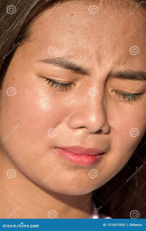 Sad Youthful Minority Female Stock Image - Image of female, youth ...