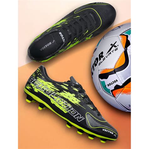 Buy Vector X Unisex Studded Revolution Football Shoes Black & Green Online