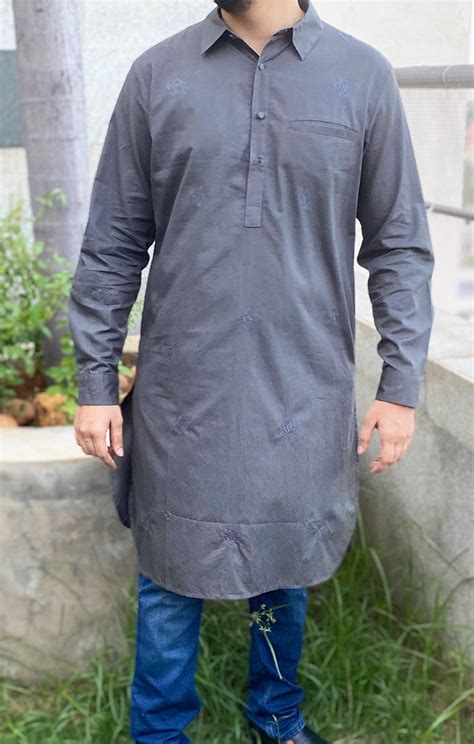 Grey Pathani Kurta – Ihaworld