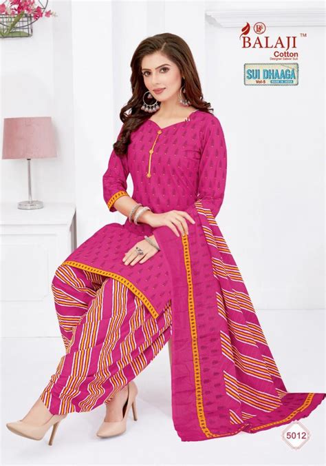 Balaji Sui Dhaga Vol-5 Cotton Designer Printed Dress Material ...