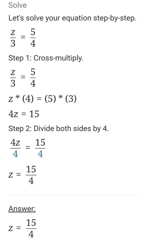 z/3=5/4 what’s the answer - Brainly.in