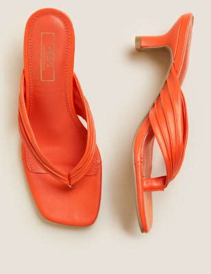 Kitten Heel Flip Flop Mules