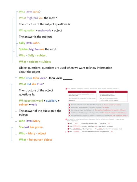 Image result for Examples Subject Question