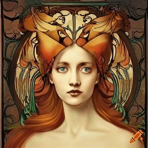 Artwork in Art Nouveau style on Craiyon