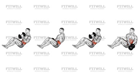 Dumbbell Russian Twist With Legs Floor Off: Exercise Guide, Video ...