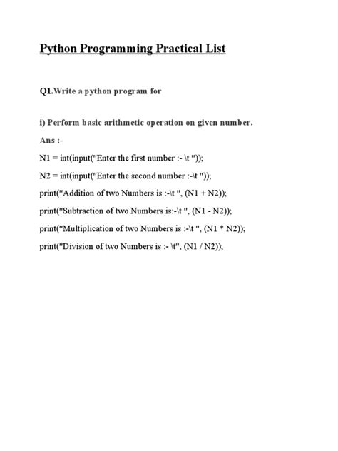 Image result for Python Program Practice List