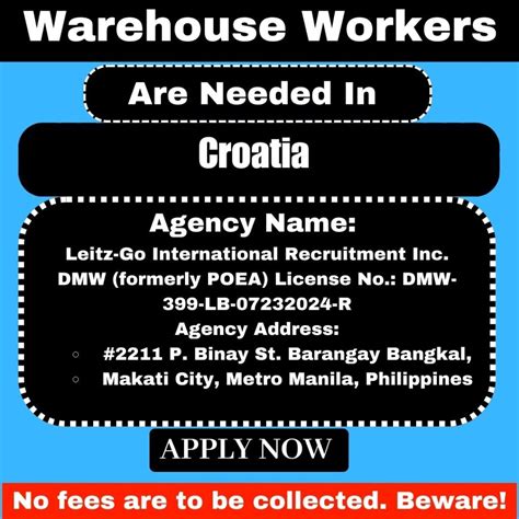Urgent Hiring Warehouse Worker in Poland | Salary P89.964/Month - Approved WorkAbrod Jobs
