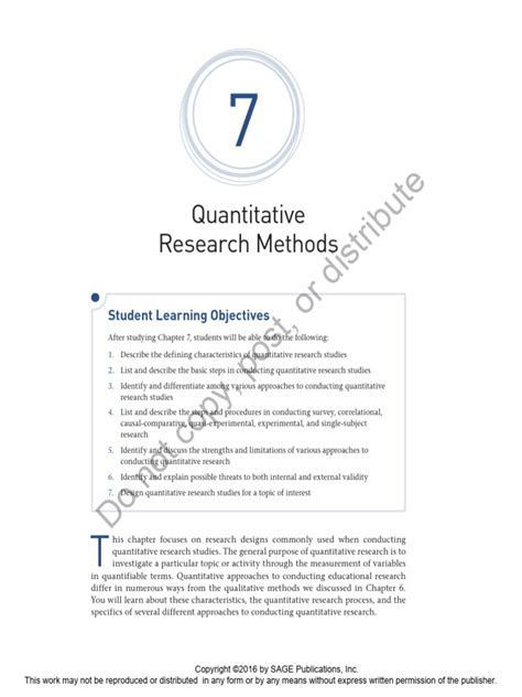 Quantitative Research Methods | PDF