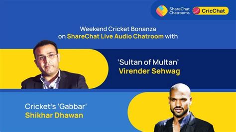 Over 450K users join Virender Sehwag and Shikhar Dhawan on ShareChat’s ...