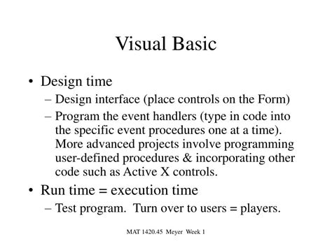 Structured Programming in Visual Basic PPT 的图像结果
