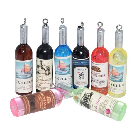 Buy AMOBESTER Colourful Miniature Wine Bottles Dollhouse Kitchen ...