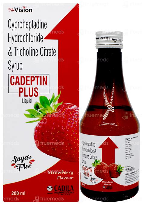 Cadeptin Plus Strawberry Flavour Sugar Free Liquid 200ml: Uses, Side ...