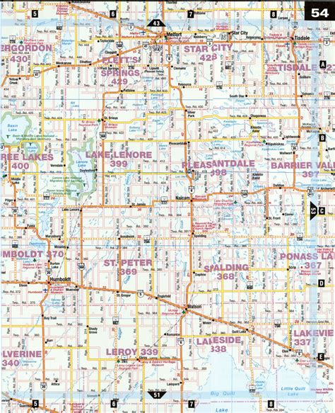 Road map Saskatoon city surrounding area (Saskatchewan, Canada) free large - US map