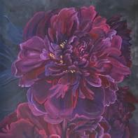 The Red Lily Painting by Olena Romaniuk | Saatchi Art