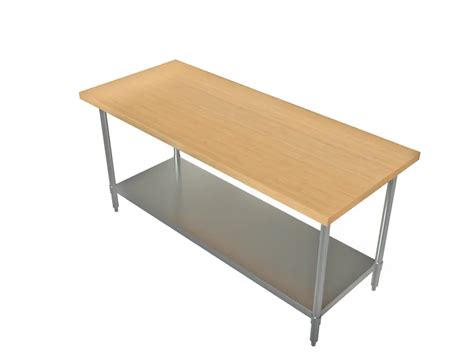 Work Table, 72" x 24", Butcher Block - Canadian Commercial Furniture