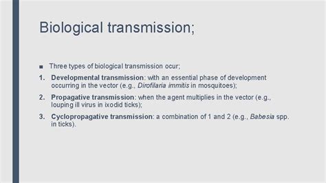 Biological Transmission Vector Examples at Dominic Nanya blog