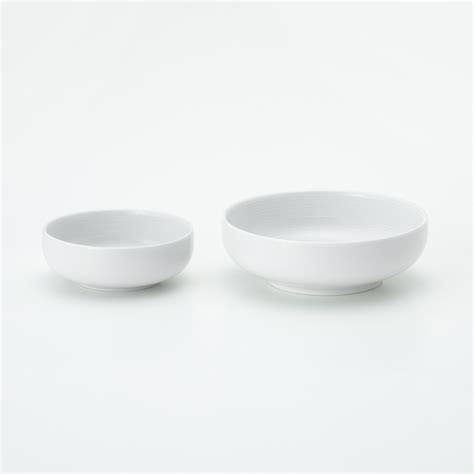 WHITE PORCELAIN SHALLOW BOWL LARGE