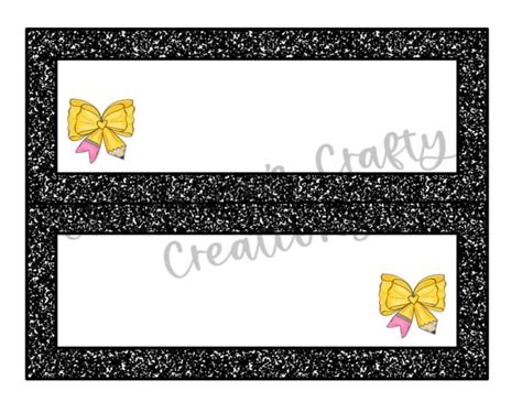 Coquette Bows and Pencils Name Tags l Editable by Christine's Crafty ...