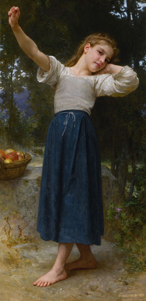 WILLIAM BOUGUEREAU | LA PARESSEUSE | 19th Century European Art ...
