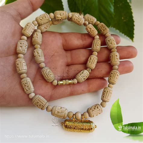 Gold Polished Pure Silver Sri Narasimha Kavach Original Tulsi Mala ...