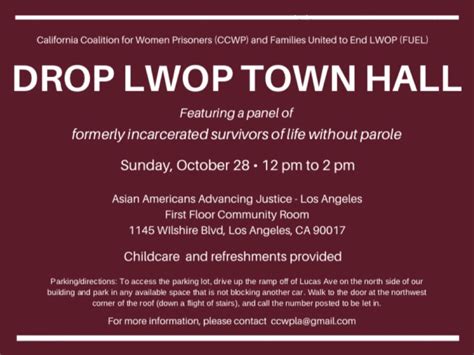 L.A. DROP LWOP Town Hall – CCWP