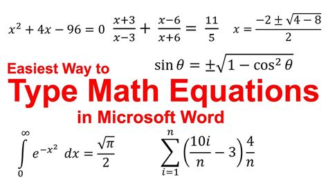 How to Type Math Equations in Microsoft Word with Equation Editor Tool 🔥🔥🔥