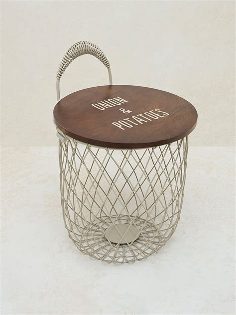 Buy Westside Home Off-White Wired Vegetable Storage Container from Westside