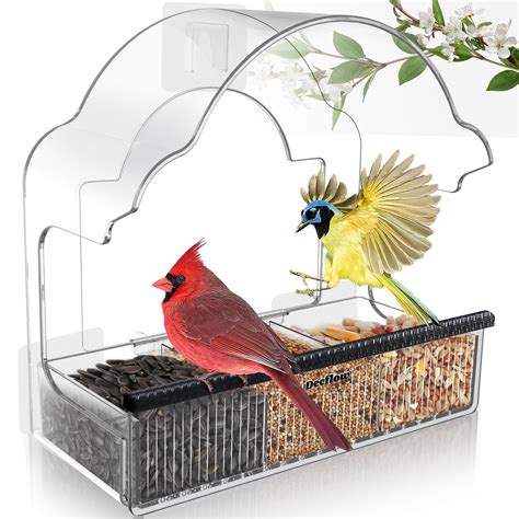 Snapklik.com : Decflow Window Bird Feeders For Outside, Clear Bird ...