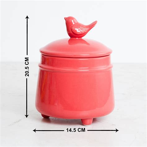Buy Splendid Ceramic Decorative Jar with Bird Lid from Home Centre at ...
