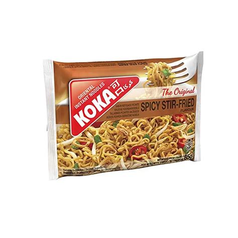 Koka Tom Yum Noodles 85 gm (12 Pack) - Spicy Stir Fry with Oriental Flavors